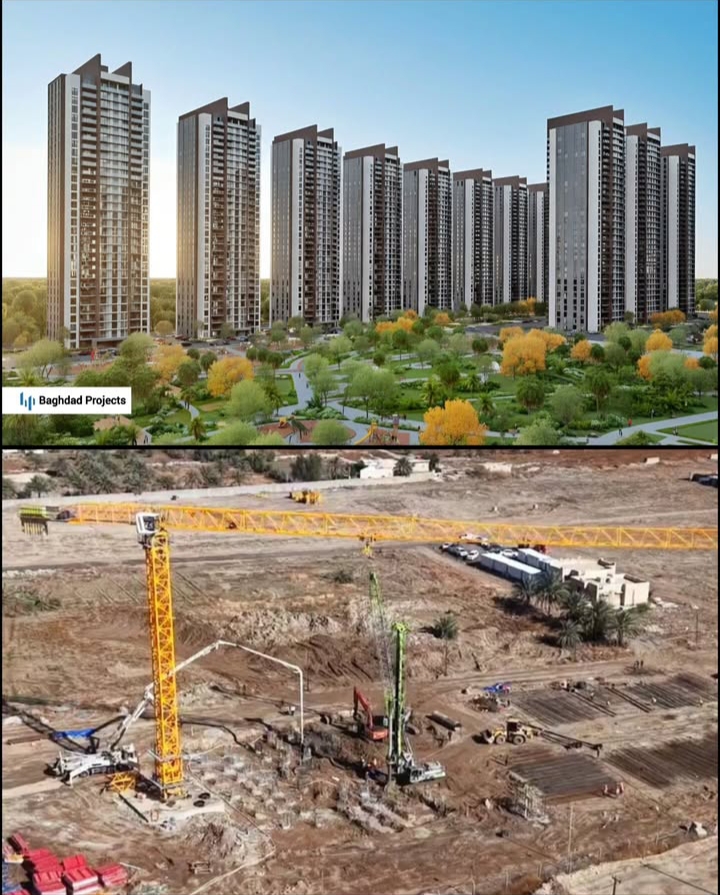 انطلاق أعمال تنفيذ مدينة أبراج الحياة ببغداد.. 26 برجاً بارتفاع 30 طابقاً وسط متنزه مركزي في الرفيل الجديدة 