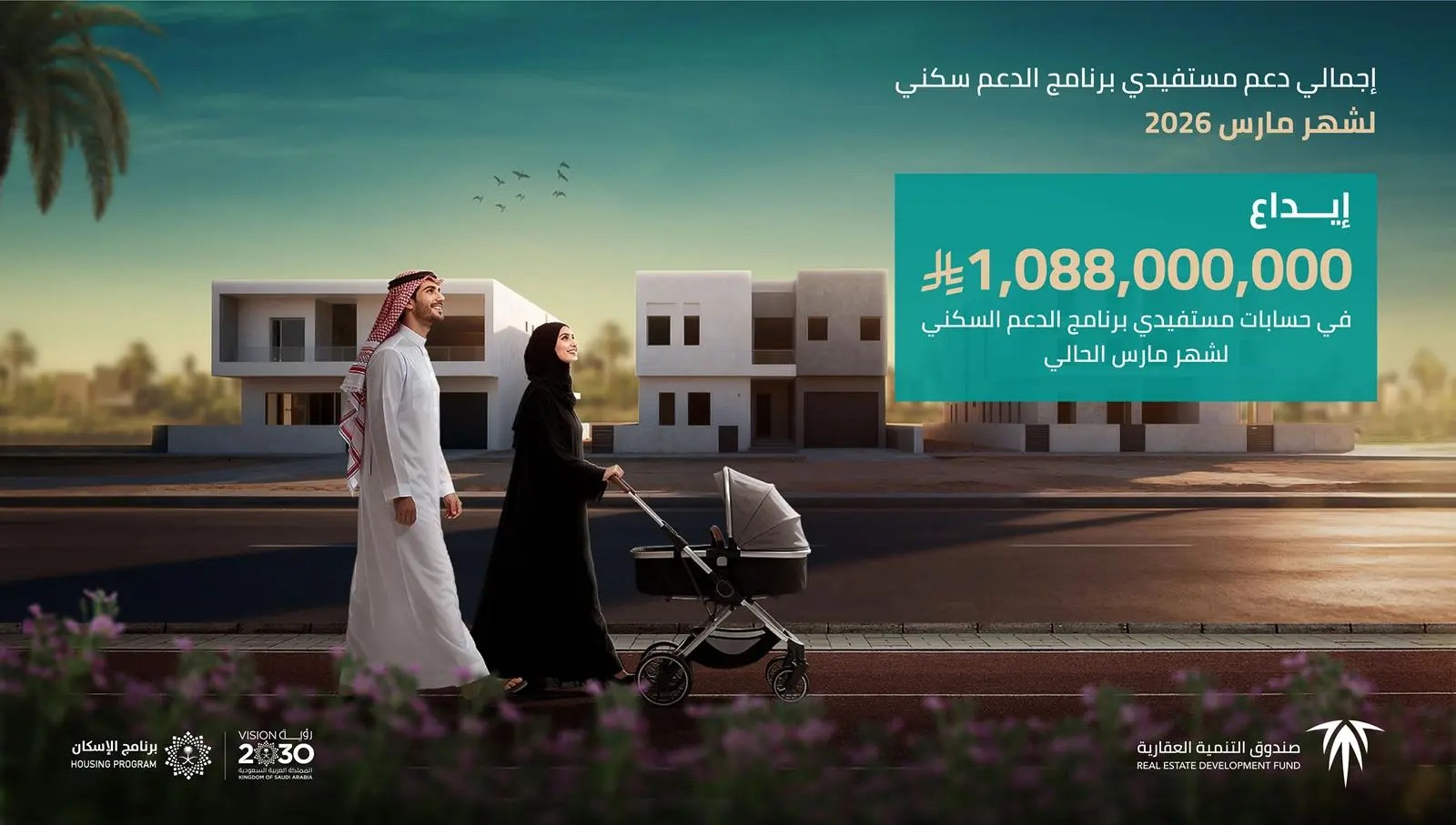 صندوق التنمية العقارية السعودي يودع 1.08 مليار ريال لدعم مستفيدي برنامج الإسكان