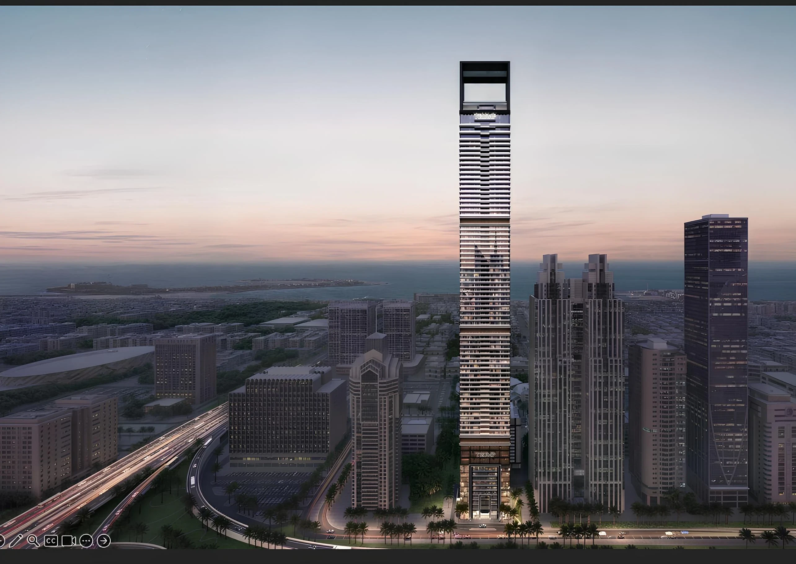 Nikken Sekkei اليابانية تتولى تصميم "برج ترامب دبي" بارتفاع 350 متراً لشركة دار غلوبال على شارع الشيخ زايد