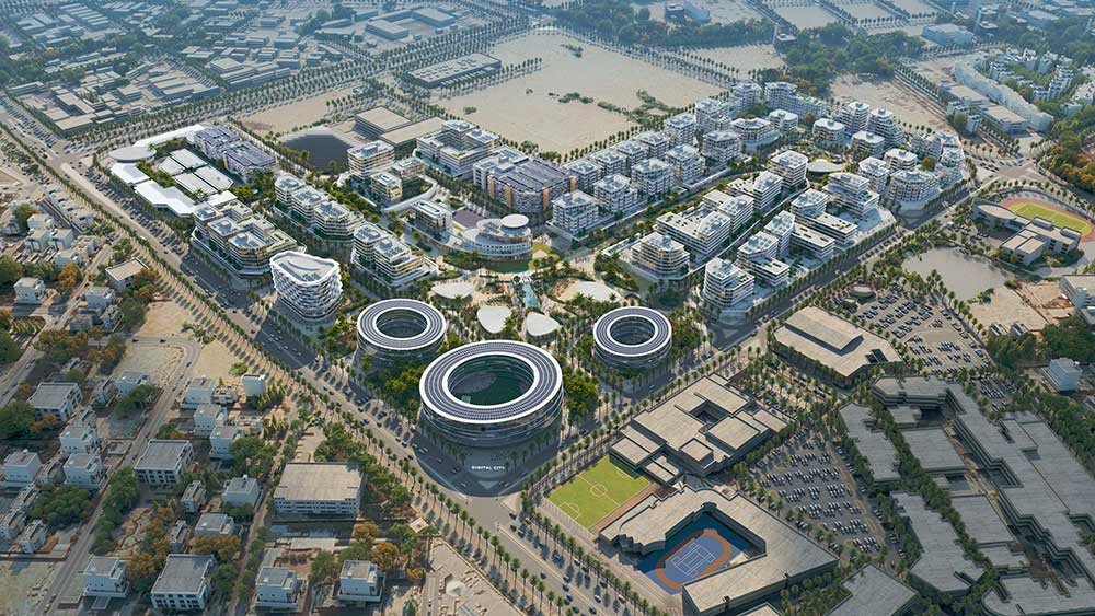 المدينة الرقمية تعيين مجموعة "بروير سميث بروير" (BSBG) العالمية لتصميم "تريو بارك"