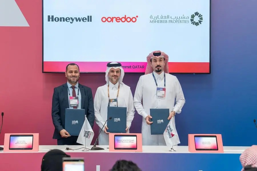 شراكة استراتيجية في الدوحة تطلق منصة الذكاء الاصطناعي الأكثر تطوراً لإدارة المدن الذكية عالمياً   مشيرب العقارية وأوريدو وهانيويل تتعاون لإدارة 650 ألف مستشعر في الدوحة