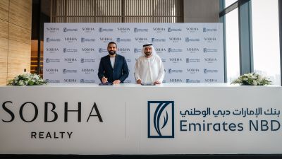 بنك الإمارات دبي الوطني و"شوبا العقارية" يوقعان شراكة لتوفير تمويل سكني متكامل للمشاريع قيد الإنشاء