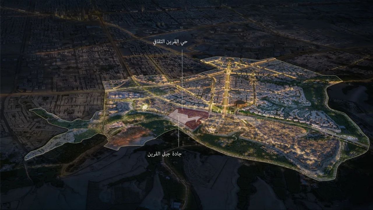 أعمال جادة جبل القرين في الدرعية تتقدم إلى 47%